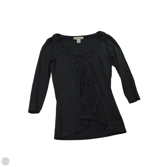 Top 3/4 Sleeve By White House Black Market In Black, Size: Xxs