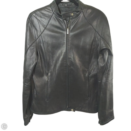 Jacket Leather By Jones New York In Black, Size: M
