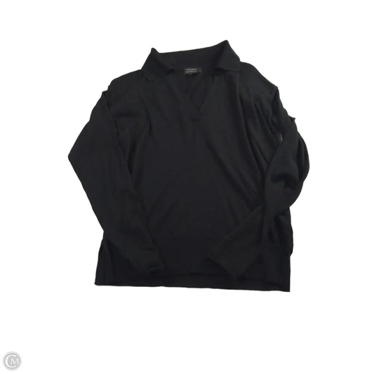 Top Long Sleeve By Banana Republic In Black, Size: S