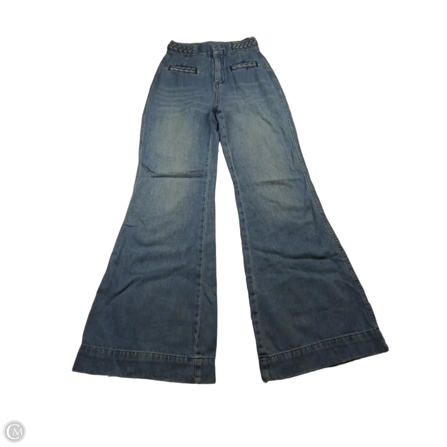 Jeans Wide Leg By Free People In Blue, Size: 24