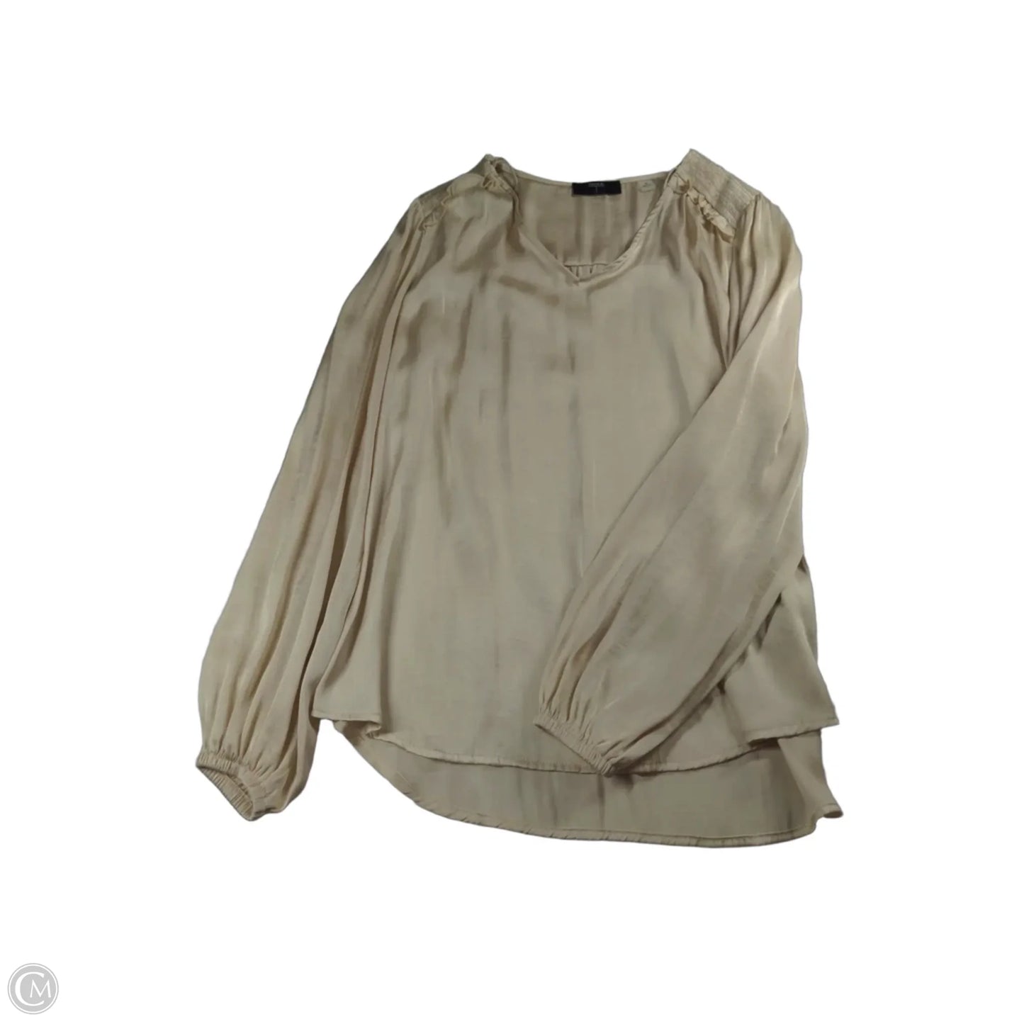 Top Long Sleeve By Tahari In Rose Gold, Size: M