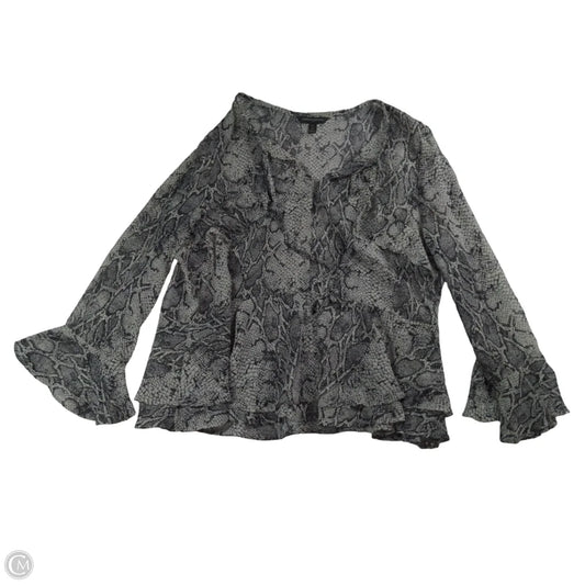 Top 3/4 Sleeve By Banana Republic In Animal Print, Size: Lp