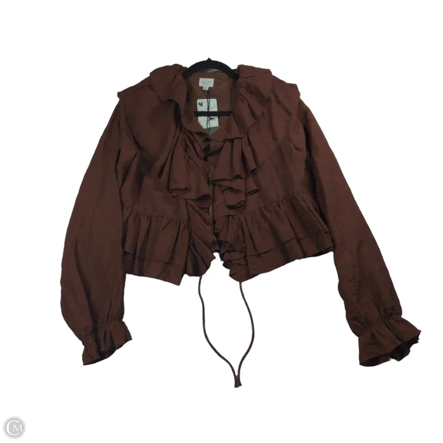 Top Long Sleeve By Clothes Mentor In Brown, Size: M