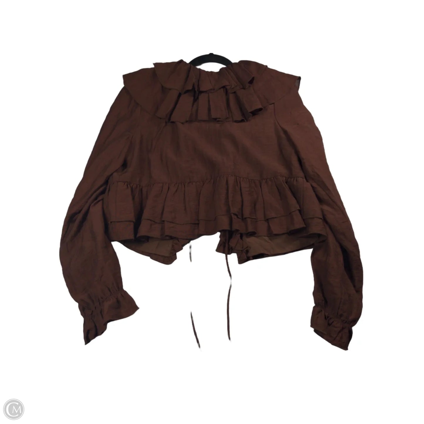 Top Long Sleeve By Clothes Mentor In Brown, Size: M