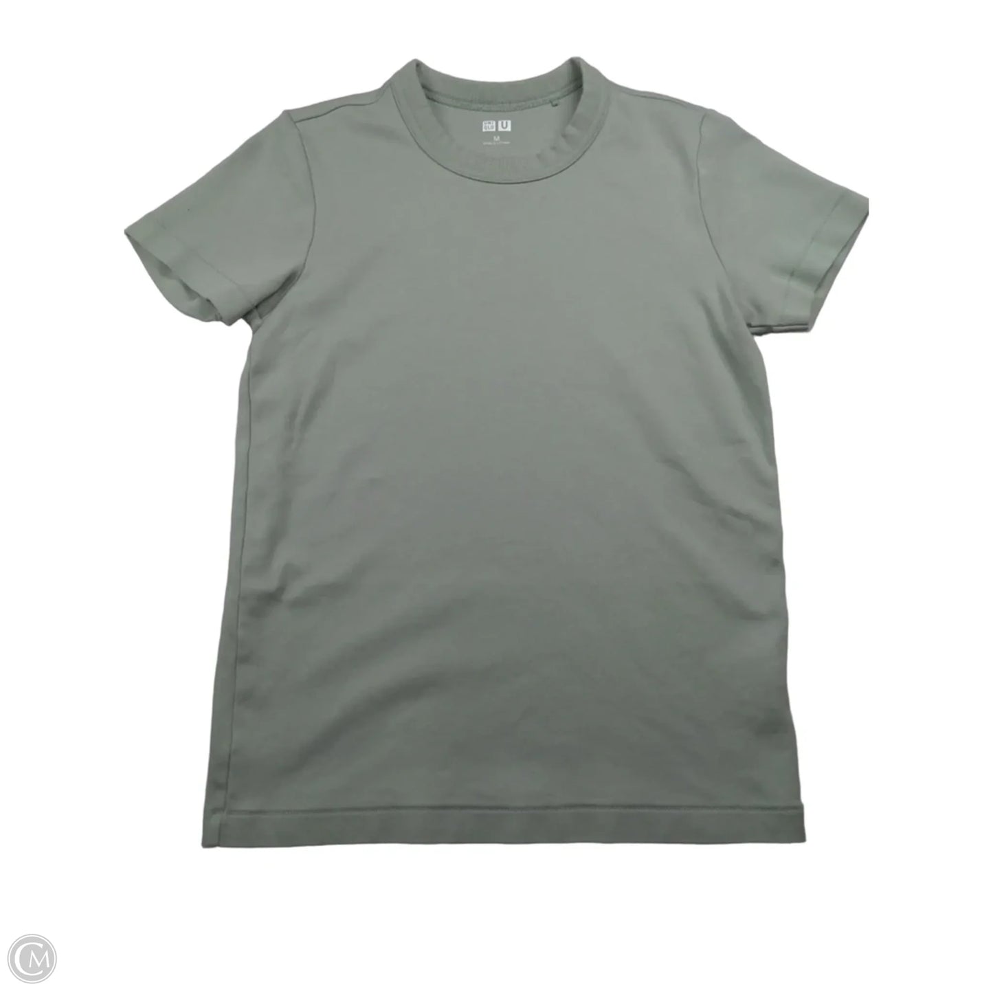 Top Short Sleeve Basic By Uniqlo In Green, Size: M