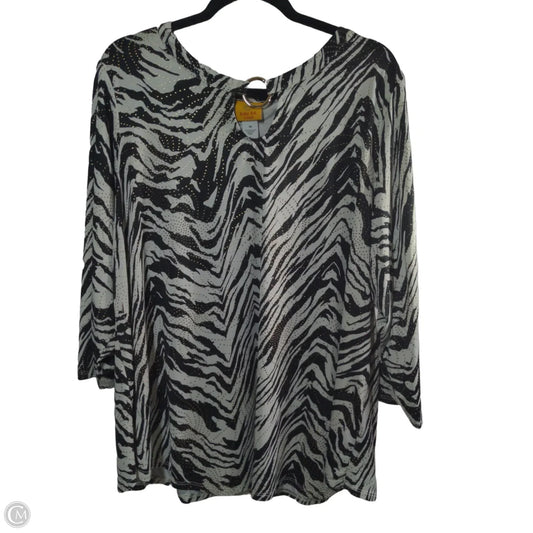 Top Long Sleeve By Ruby Rd In Animal Print, Size: 1x