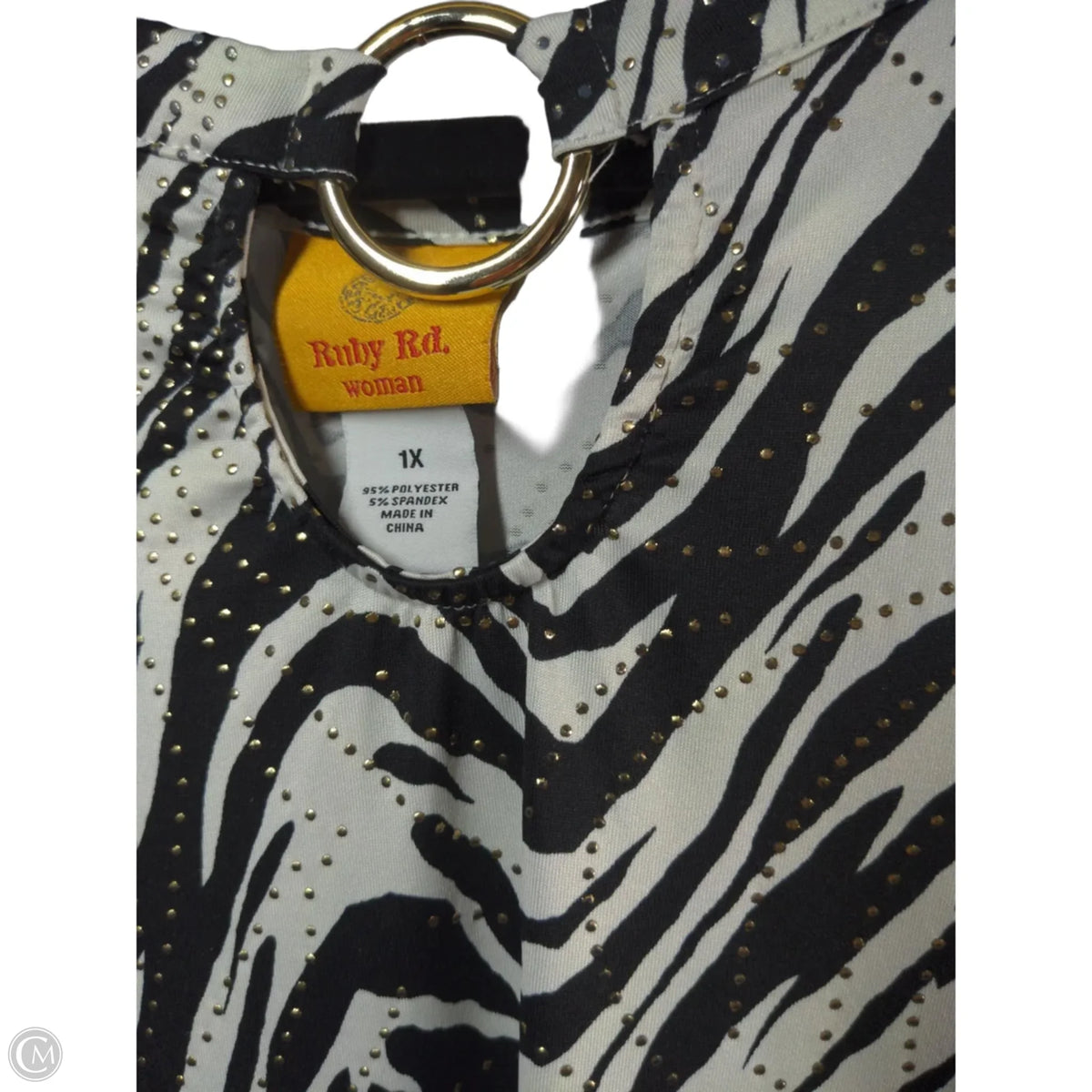 Top Long Sleeve By Ruby Rd In Animal Print, Size: 1x