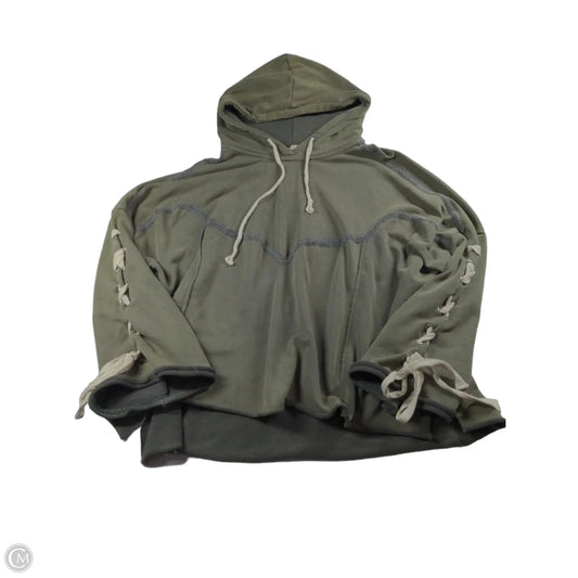 Sweatshirt Hoodie By Pol In Green, Size: L