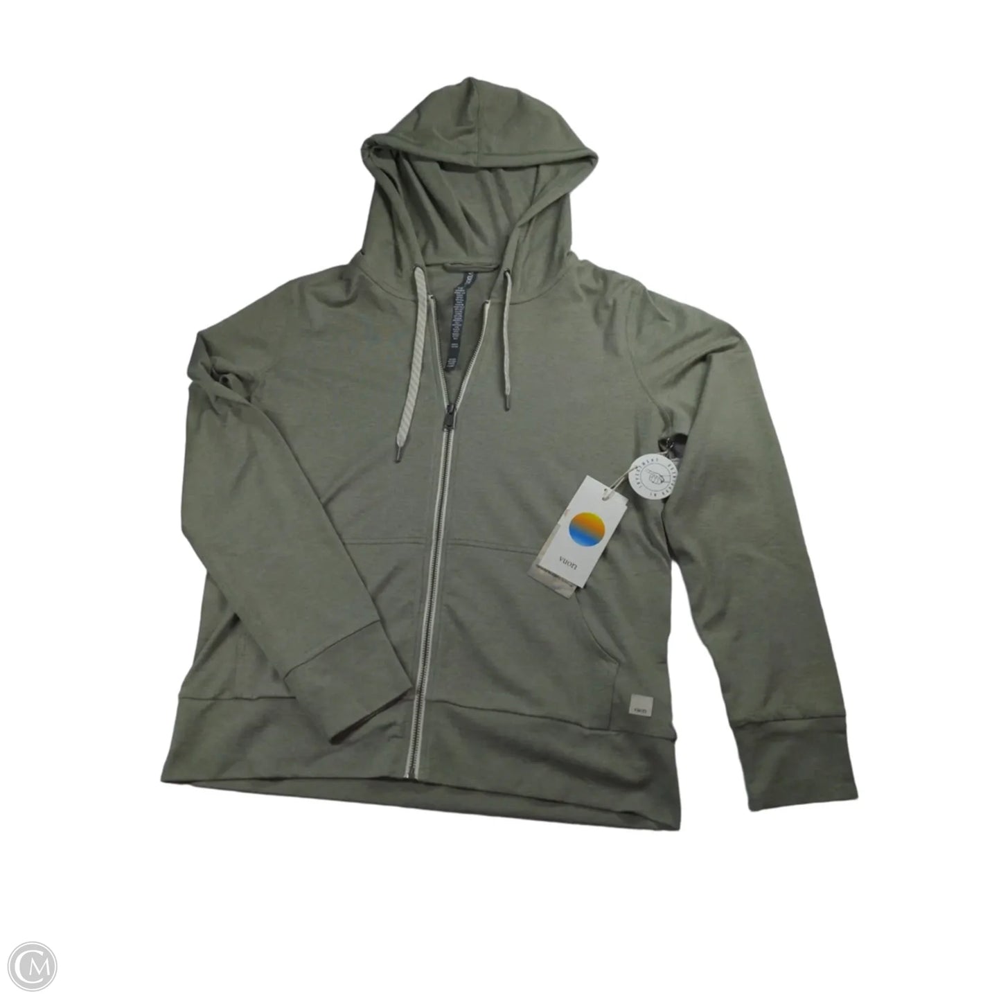 Athletic Sweatshirt Hoodie By Vuori In Green, Size: S