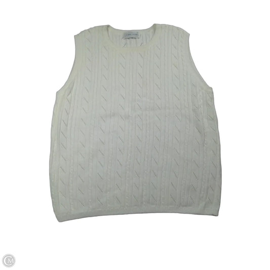 Sweater Short Sleeve By Jeanne Pierre In White, Size: M