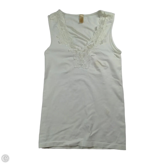 Top Sleeveless By Banana Republic In White, Size: M