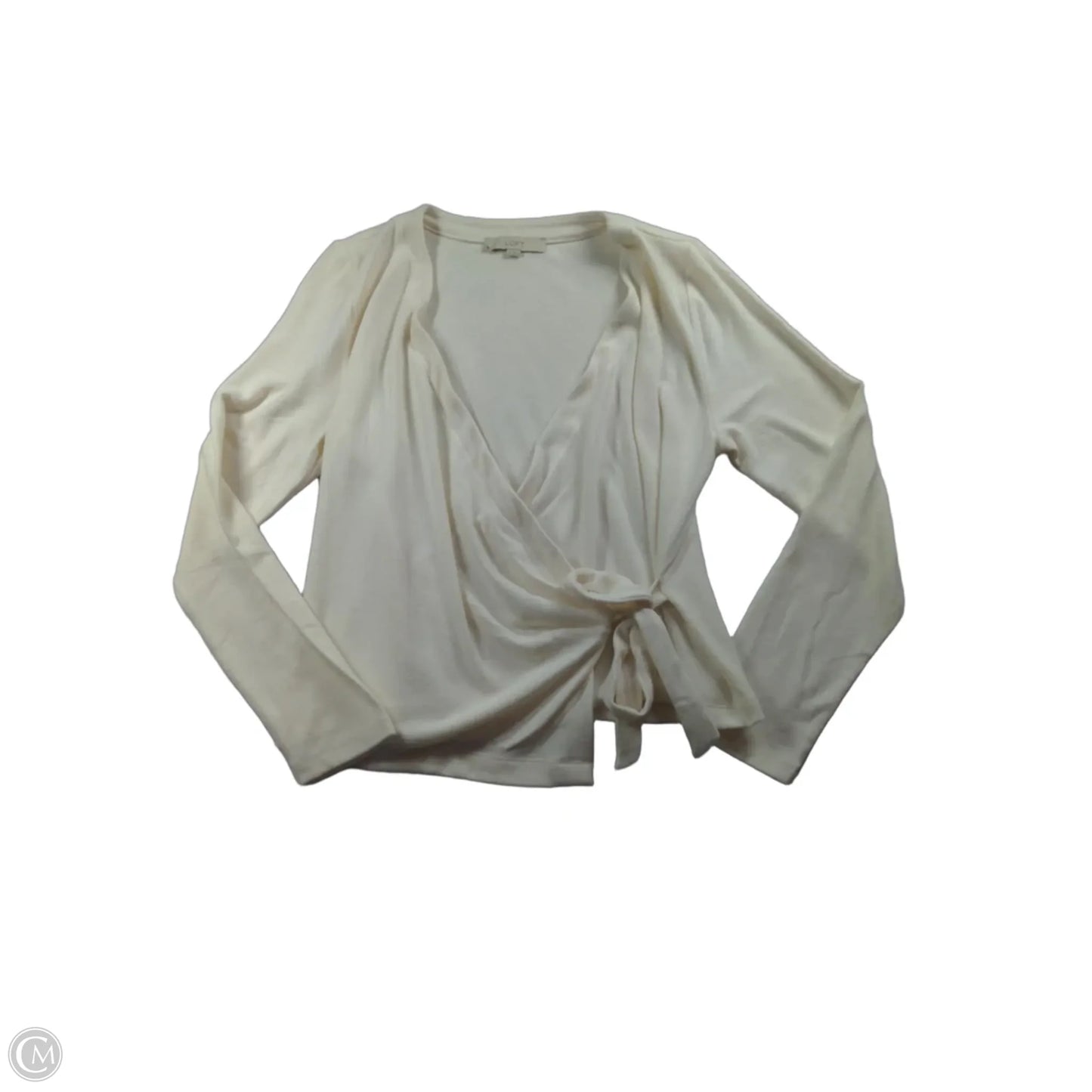 Top Long Sleeve By Loft In Cream, Size: Xl