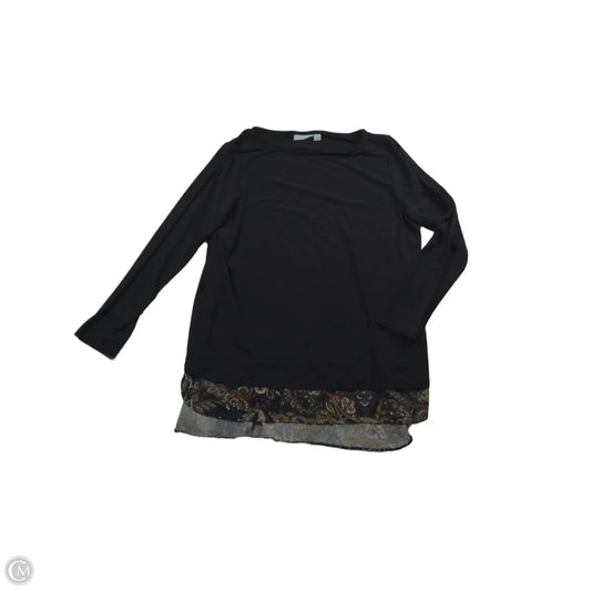 Top Long Sleeve By Susan Graver In Black, Size: L