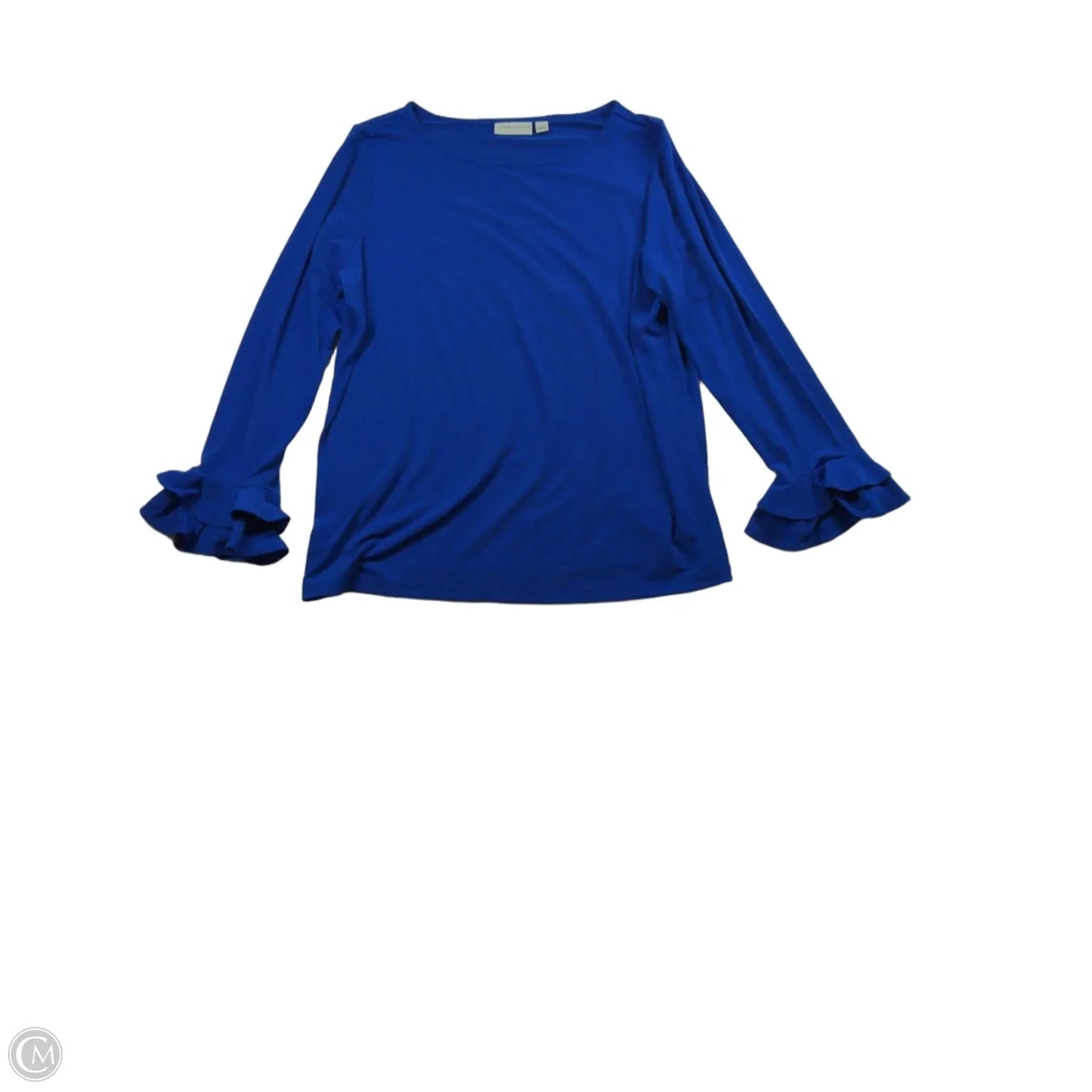 Top Long Sleeve By Susan Graver In Blue, Size: L