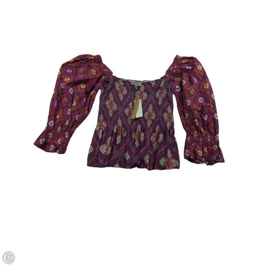Top Long Sleeve By Anthropologie In Multi-colored, Size: S