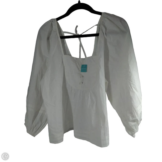 Blouse Long Sleeve By Maurices In White, Size: L