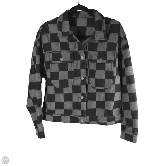 Jacket Denim By Clothes Mentor In Black & Grey, Size: S