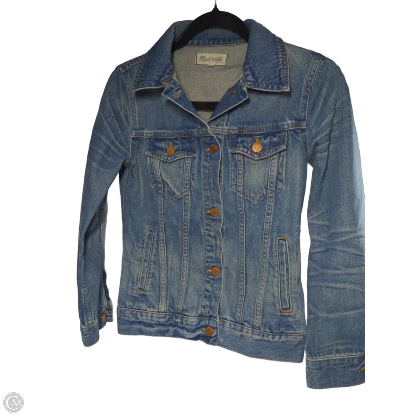 Jacket Denim By Madewell In Blue, Size: Xs