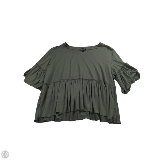 Top 3/4 Sleeve By Originality In Green, Size: L