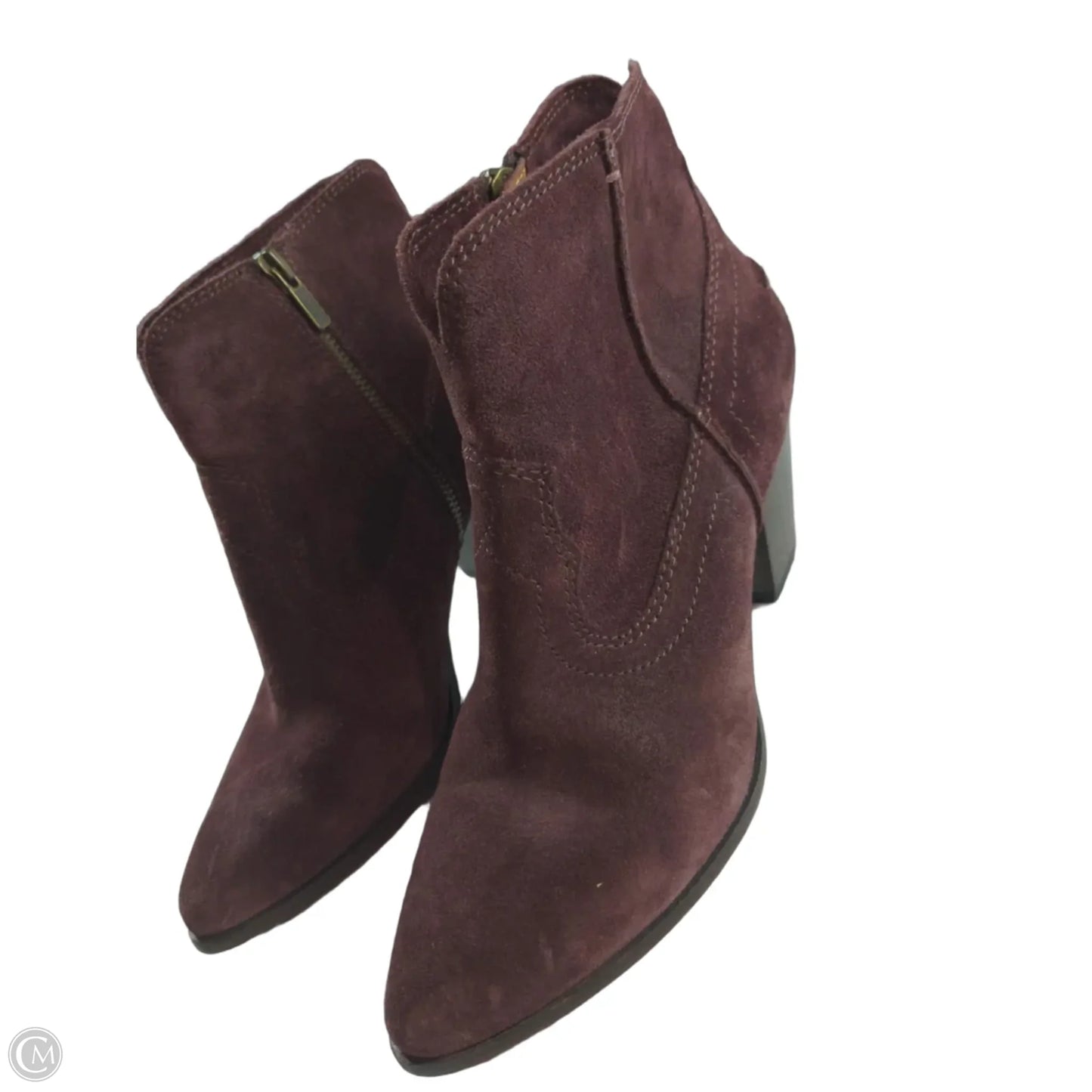 Boots Designer By Frye In Maroon, Size: 7