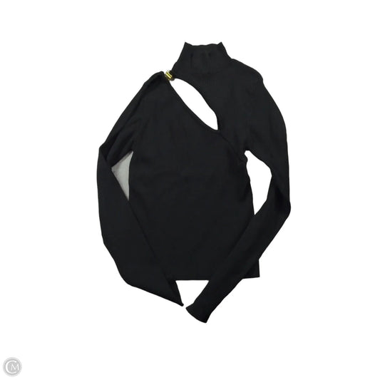 Top 3/4 Sleeve By Zara In Black & Gold, Size: M