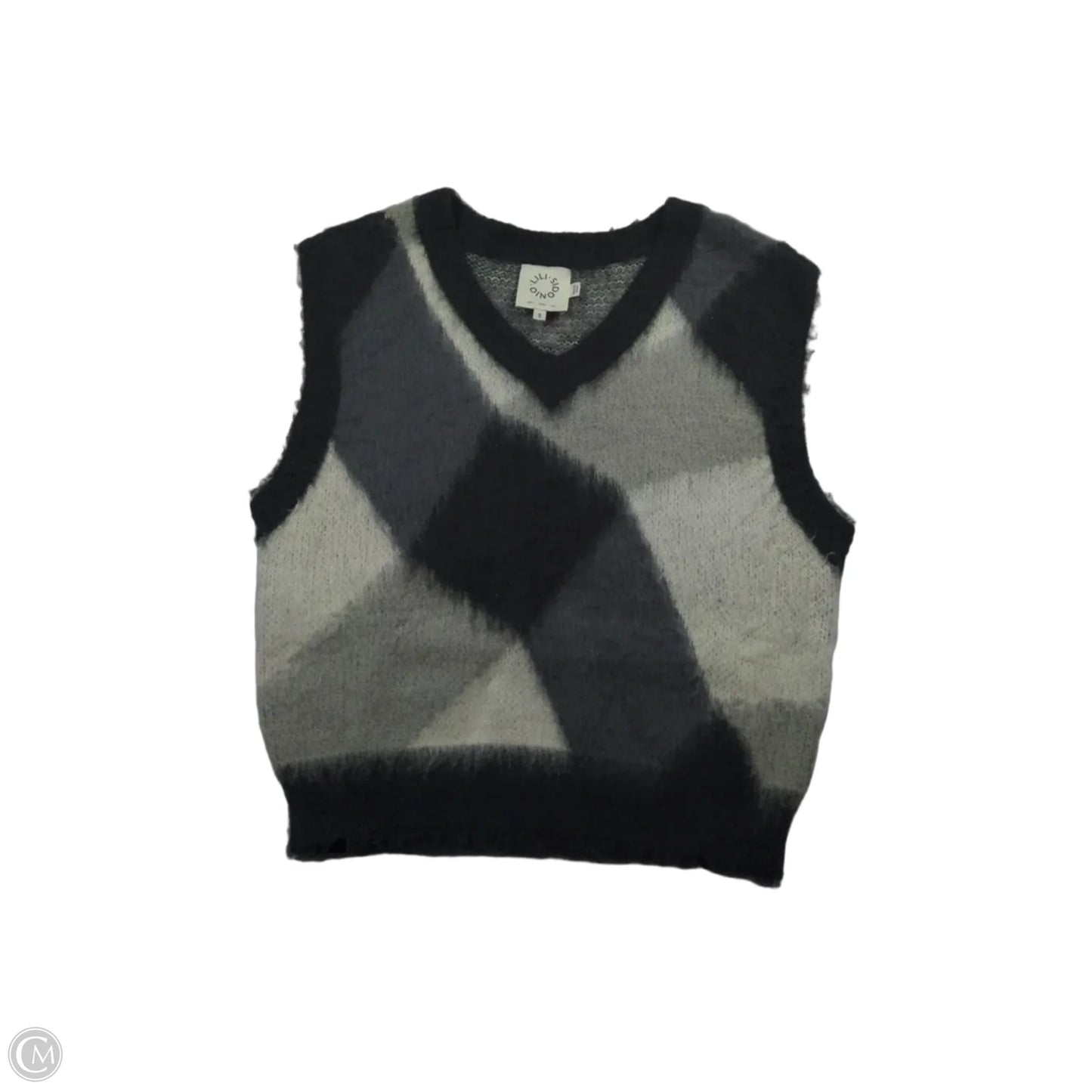 Sweater Cardigan By Lili Sidonio In Black & White, Size: S