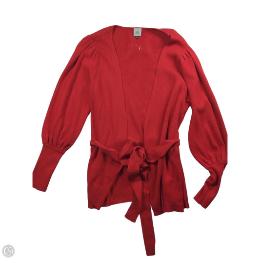 Sweater Cardigan By Cabi In Red, Size: L