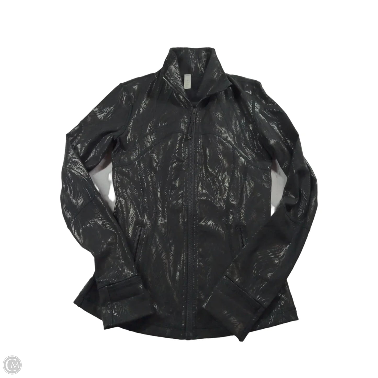Athletic Jacket By Lululemon In Black, Size: 6
