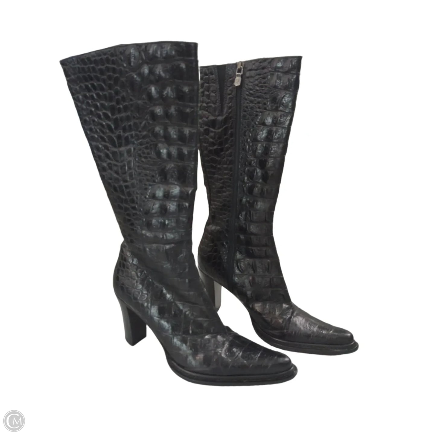 Boots Leather By Donald Pliner In Black & Red, Size: 9.5